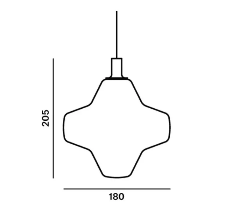 Suspension*Brokis Suspension, Starcloud Lyra, , LED, 2700K, 250 lm, Ø18cm, H20,5cm - transparent