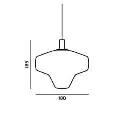 Suspension*Brokis Suspension, Starcloud Vega, , LED, 2700K, 250 lm, Ø18cm, H16,5cm - gris