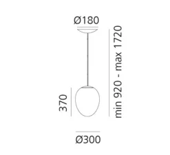 Suspension*Artemide Suspension, Stellar Nebula 30, , LED, dim, 3000K, 1750 lm, Ø30cm, H37cm - iridescent