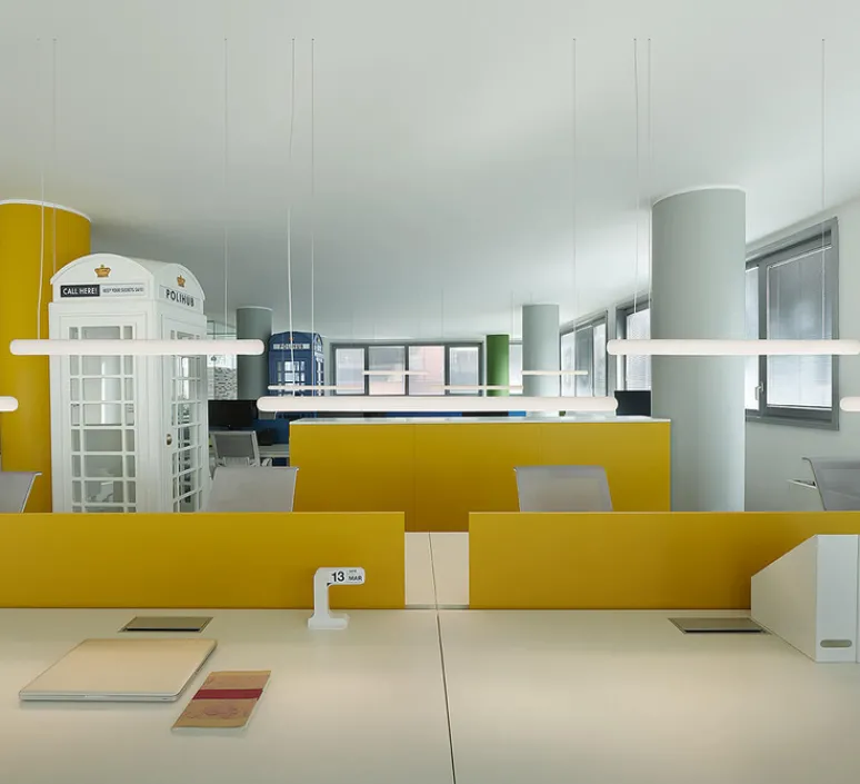 Suspension*Slide Suspension, Stiletto X, , LED, dim, 2700K, 1200 lm, L80cm, H5cm - blanc