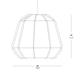 Suspension*LZF Suspension, Stitches Bamako, , Ø50cm, H44cm - blanc