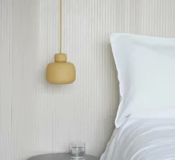 Suspension*Woud Suspension, Stone, small, , Ø15,9cm, H16cm - moutarde