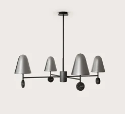 Suspension*Aromas del Campo Suspension, Stor, C1332, , LED, dim, 2700K, 1800 lm, Ø80cm, H30cm - nickel mat, marbre noir