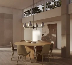 Suspension*Aromas del Campo Suspension, Stor, C1332, , LED, dim, 2700K, 1800 lm, Ø80cm, H30cm - nickel mat, travertin