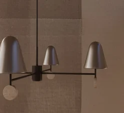 Suspension*Aromas del Campo Suspension, Stor, C1332, , LED, dim, 2700K, 1800 lm, Ø80cm, H30cm - nickel mat, travertin