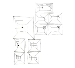 Suspension*Flos Suspension, String Light (cone, 12m, rosace), , LED, 2700K, 1033lm, Ø19cm, H16cm - noir