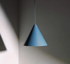 Suspension*Flos Suspension, String Light, , LED, dim, 2700K, 1033 lm, Ø19cm, H16cm - (cone, 12m, alimentation sol), bleu