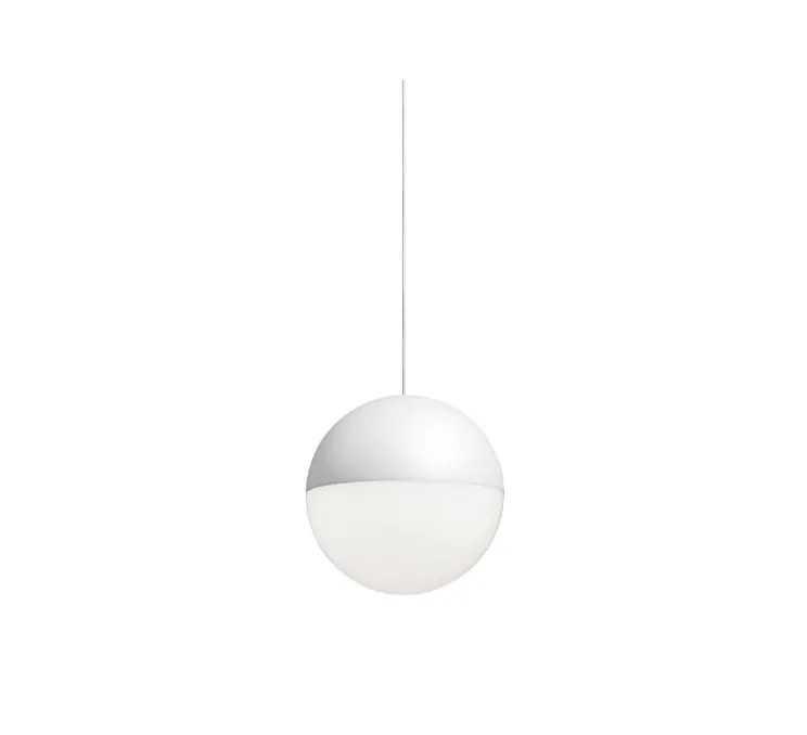 Suspension, String Light, (sphère, 12m, rosace), blanc, LED, dim, 2700K, 1033 lm, Ø19cm, H19cm - Flos