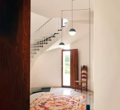 Suspension, String Light, (sphère, 12m, alimentation sol), bleu, LED, dim, 2700K, 1033 lm, Ø19cm, H19cm - Flos