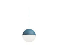 Suspension, String Light, (sphère, 12m, alimentation sol), bleu, LED, dim, 2700K, 1033 lm, Ø19cm, H19cm - Flos