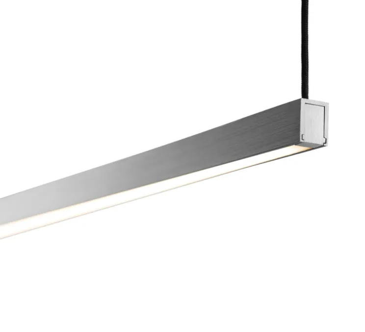Suspension, Stripe S2000, titanium, LED, dim, 2700K, 2970 lm, L200cm, H20cm - Light Point