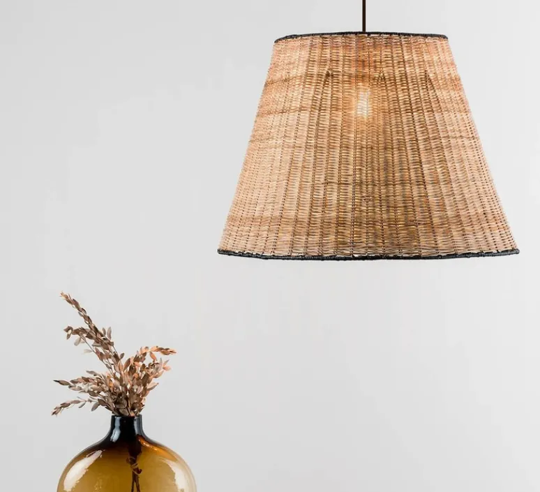 Suspension*Faro Suspension, Sumba, , Ø56cm, H36cm - noir, rotin