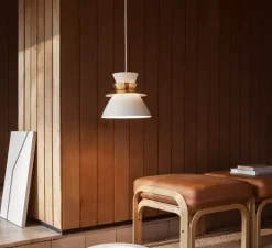 Suspension*Lyfa Suspension, Sundowner 400, , Ø40cm, H34,3cm - blanc/laiton