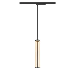 Suspension*SLV Suspension sur rail, Quimera, mat, LED, dim, 2700K, 330 lm, Ø7,6cm, H47cm - noir