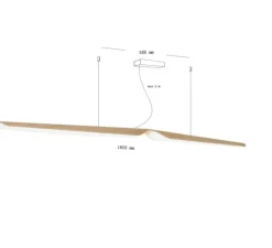 Suspension*Tunto Suspension, Swan, , L162cm, 3000k, 4616lm, 600mA - chêne