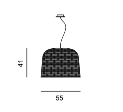 Suspension*Gervasoni Suspension, Sweet 96, , Ø55cm, H41cm - blanc brillant