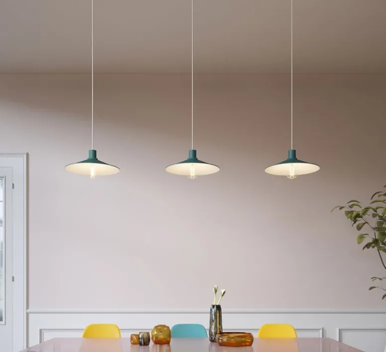 Suspension*Creative Cables Suspension, Swing Pastel, , Ø30cm, H11,1cm - bleu pétrole