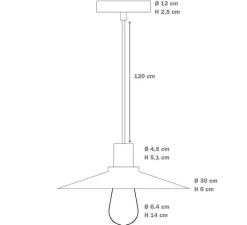 Suspension*Creative Cables Suspension, Swing Pastel, , Ø30cm, H11,1cm - bleu pétrole