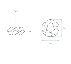 Suspension, Swirl, SP 22, hêtre naturel, Ø54cm - LZF