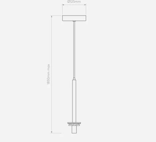 Suspension, Tacoma, noir mat, abat-jour Tacoma Reed Glass opalin, IP44, Ø9,5cm, H185cm - Astro