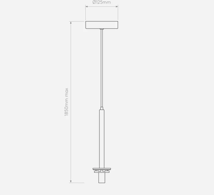 Suspension, Tacoma, noir mat, abat-jour Tacoma Reed Glass opalin, IP44, Ø9,5cm, H185cm - Astro