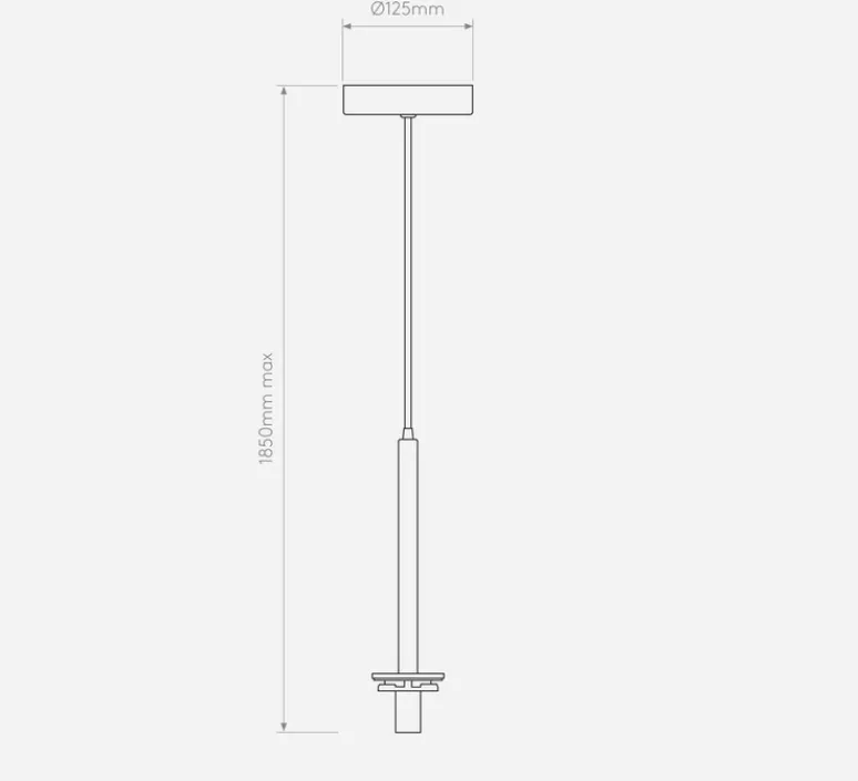 Suspension*Astro Suspension, Tacoma, , IP44, Ø13,5cm, H185cm - noir mat, abat-jour Tacoma Glass opalin
