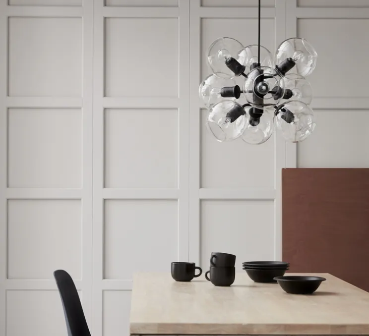 Suspension, TAGE 50, noir, transparent, Ø45cm, H37cm - Cobankeryd