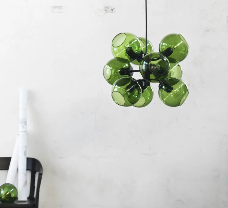 Suspension, TAGE 50, noir, vert, Ø45cm, H37cm - Cobankeryd