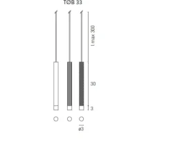 Suspension*Lumen Center Italia Suspension, TØBLINE, , LED, 2700K, 540 lm, Ø3cm, H30cm - Laiton poli