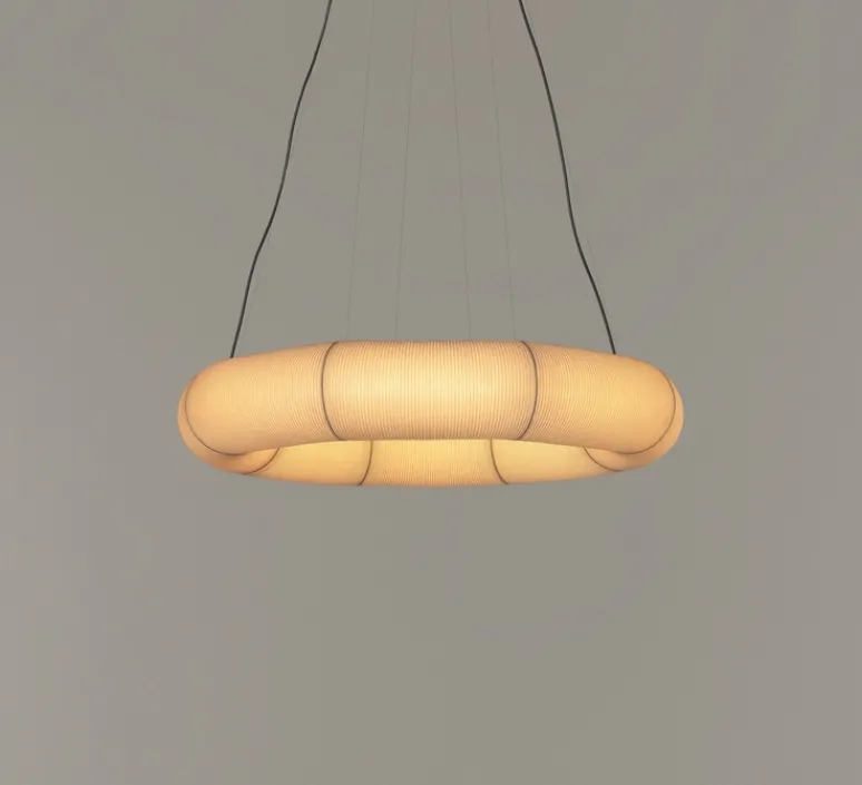 Suspension*Santa & Cole Suspension, Tekio Circular P8, , LED, dim, 2200-2700K, 8084 lm, Ø140cm, H25cm - papier Washi