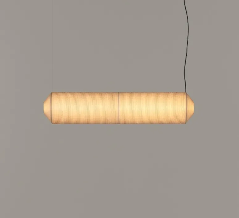 Suspension*Santa & Cole Suspension, Tekio Horizontal P2, circular canopy, , LED, dim, 2200-2700K, 2190 lm, L120cm, H25cm - papier Washi