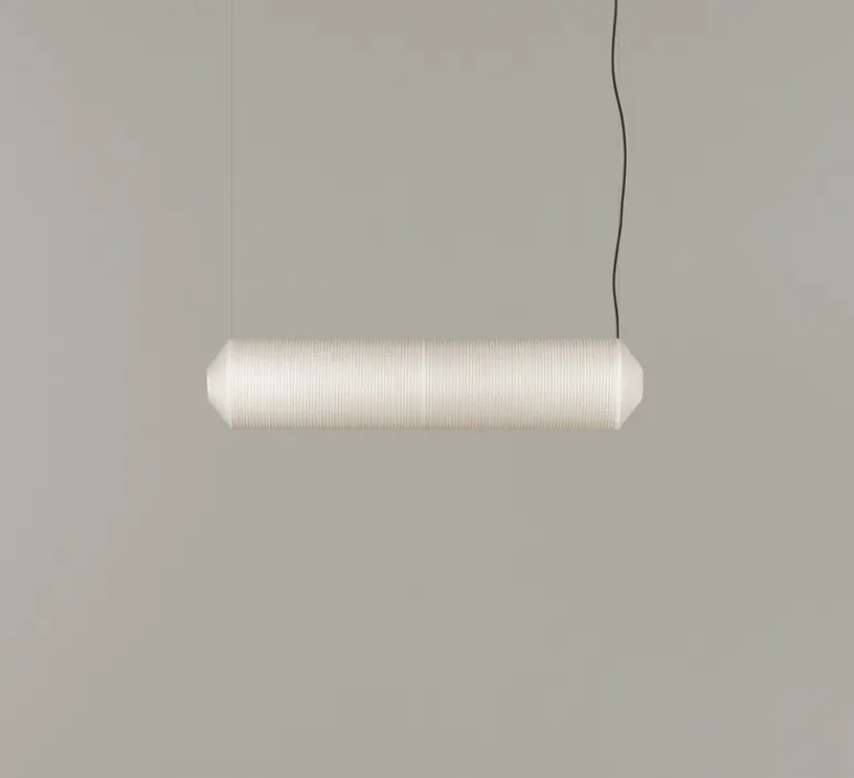 Suspension*Santa & Cole Suspension, Tekio Horizontal P2, circular canopy, , LED, dim, 2200-2700K, 2190 lm, L120cm, H25cm - papier Washi
