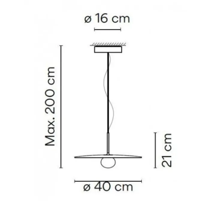 Suspension, Tempo 5776, rouge terre, LED, dim, 2700K, 441 lm, Ø40cm, H21cm - Vibia