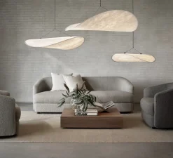 Suspension, Tense, blanc, LED, 2700K, 2000lm, Ø70cm, H15cm - New Works