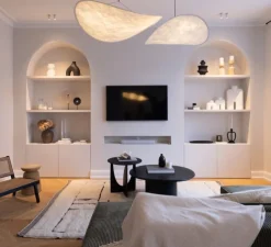 Suspension, Tense, blanc, LED, 2700K, 2000lm, Ø70cm, H15cm - New Works