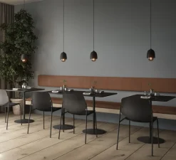 Suspension*Mater Suspension, Terho S, bois, tilleul, fumé, noir, Ø13,5cm, H21,5cm - bois, tilleul, opalin, noir