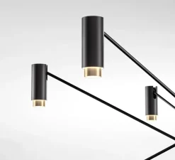 Suspension, The W, noir et or, LED, dim, 2700K, 9660 lm, Ø200cm, H74cm - Marset