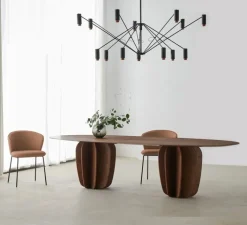Suspension*Marset Suspension, The W, , LED, dim, 2700K, 9660 lm, Ø200cm, H74cm - noir et terre cuite