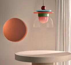 Suspension*Sphaer Suspension, Theia, , Ø50cm, H51,5cm - vert clair, bleu clair, bordeaux, rose et orange