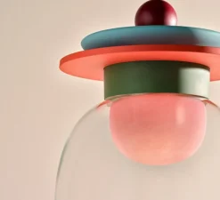 Suspension*Sphaer Suspension, Theia, , Ø50cm, H51,5cm - vert clair, bleu clair, bordeaux, rose et orange