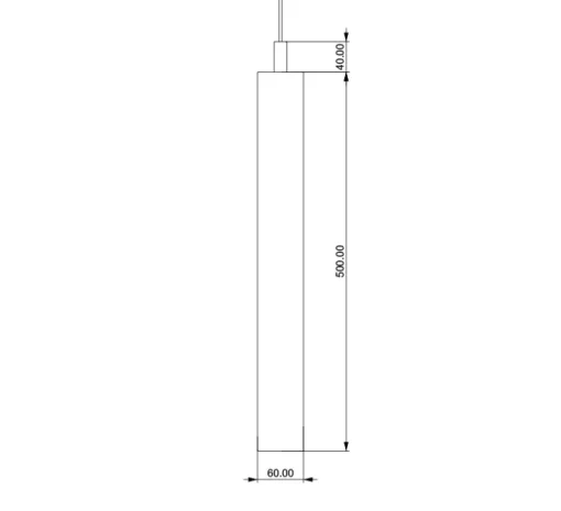 Suspension, Tibur 50, travertin, LED 3000K, 500lm, Ø6cm, H50cm - Nedgis