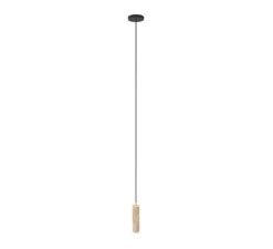 Suspension, Tibur 30, travertin, LED, 2700K, 400lm, Ø6cm, H30cm - Nedgis