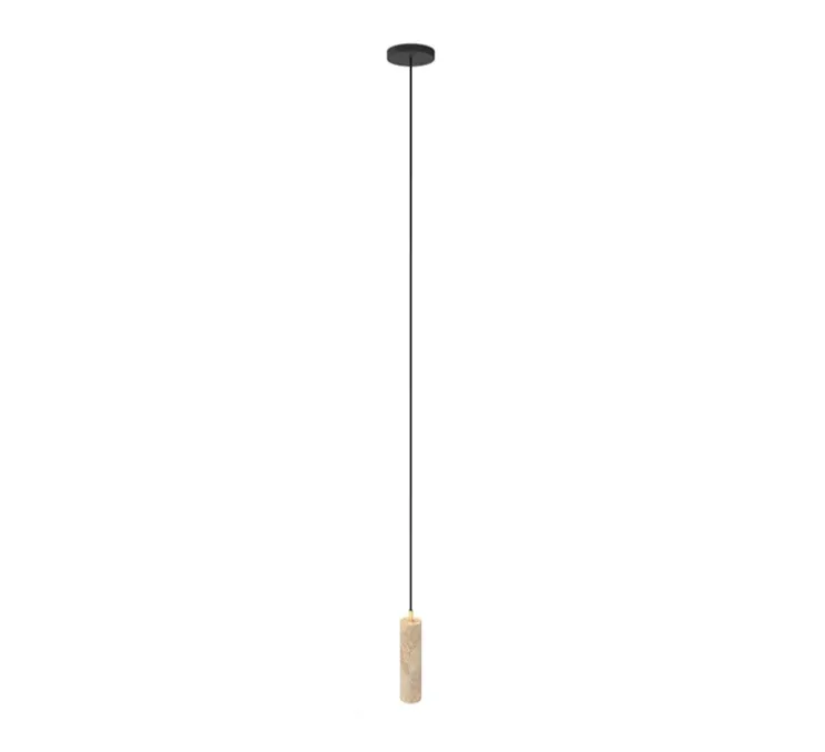 Suspension, Tibur 30, travertin, LED, 2700K, 400lm, Ø6cm, H30cm - Nedgis