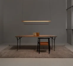 Suspension*A-N-D Suspension, Tier 150, cuivre anodisé, améthyste, LED, dim, 2700K, L150cm, H20cm - or anodisé, améthyste