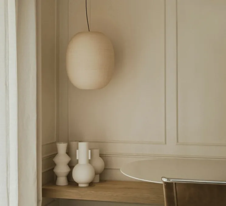 Suspension, Tierra 470, naturel, Ø47cm, H55,5cm - Faro