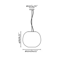 Suspension*Faro Suspension, Tierra 500, , Ø50cm, H42,6cm - naturel