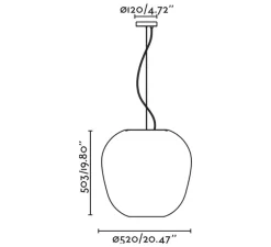 Suspension*Faro Suspension, Tierra 520, , Ø52cm, H50,3cm - naturel