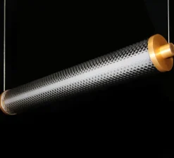 Suspension, Tiffany horizontale, graphite, LED, dim, 2700K, 950 lm, L67cm, H9,25cm - Elements lighting