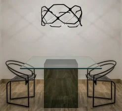 Suspension*Nemo Lighting Suspension, Titia Minor, , LED, 2700k, 1925lm, dim, 1-10V, Ø70cm, H31,2cm - noir