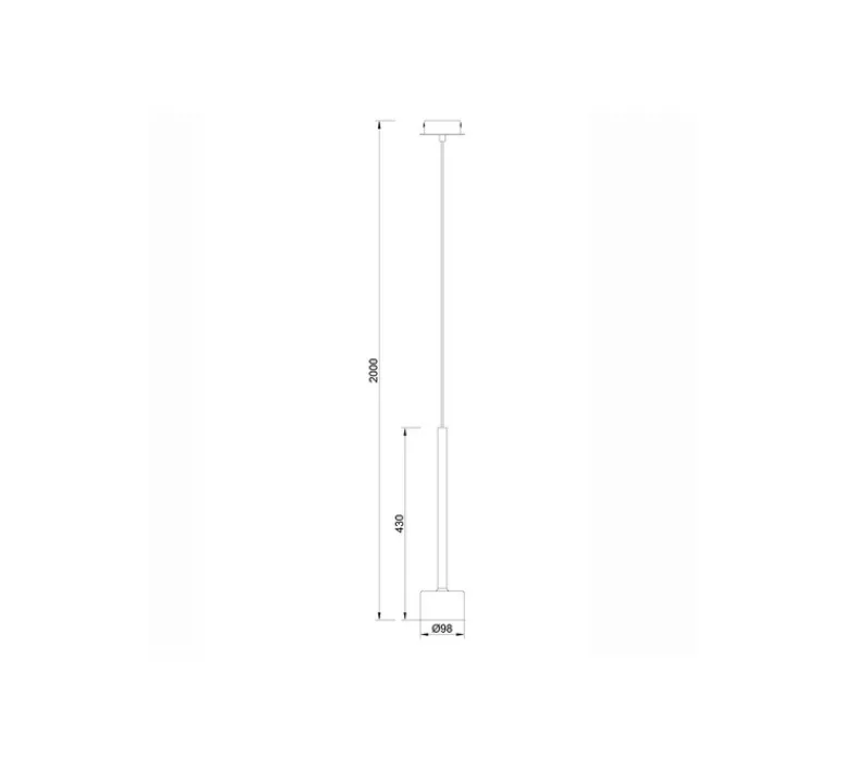 Suspension*Mantra Suspension, Tonic, , Ø9,8cm, H43cm - chrome